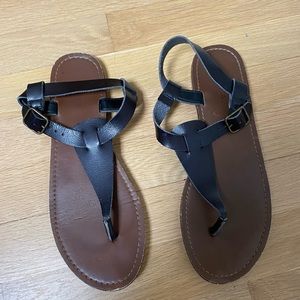 black sandals